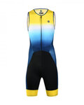 MONTON Cycling overal - PRO FLUFFY - blue/black/yellow
