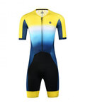 MONTON Cycling overal - PRO FLUFFY - black/blue/yellow