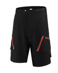 MONTON Cycling shorts without bib - SPORTY B MTB - black/red