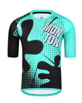 MONTON Cycling short sleeve jersey - SPLAT MTB - black/turquoise