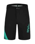 MONTON Cycling shorts without bib - SPLAT MTB - black/turquoise