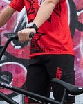 MONTON Cycling shorts without bib - POW MTB - black/red