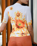 MONTON Cycling short sleeve jersey - SUNFLOWER LADY - white/yellow