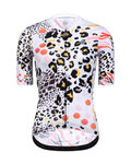 MONTON Cycling short sleeve jersey - LEOPARD LADY - black/white/pink