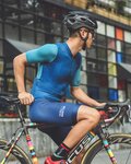 MONTON Cycling short sleeve jersey - CHECHEN - blue/green