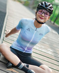 MONTON Cycling short sleeve jersey - COLOR FLOW LADY - rainbow/white
