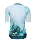 MONTON Cycling short sleeve jersey - WATER FLOW LADY - blue/white