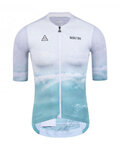 MONTON Cycling short sleeve jersey and shorts - BEACH  - blue/white/black