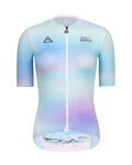 MONTON Cycling short sleeve jersey and shorts - COLOR FLOW LADY - light blue/rainbow/black