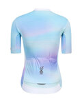 MONTON Cycling short sleeve jersey and shorts - COLOR FLOW LADY - light blue/rainbow/black