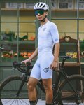 MONTON Cycling bib shorts - SKULL - white