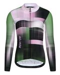 MONTON Cycling winter long sleeve jersey - URBAN THERMAL LADY - black/purple/light green