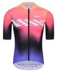 MONTON Cycling short sleeve jersey - CARDIN - pink/black/purple