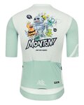 MONTON Cycling short sleeve jersey - FUNNYBUGS - light blue/white
