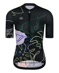 MONTON Cycling short sleeve jersey - JUNGLELEAF LADY - black/multicolour