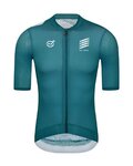 MONTON Cycling short sleeve jersey - SKULL III - turquoise/white