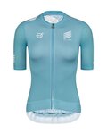 MONTON Cycling short sleeve jersey - SKULL III LADY - blue/white