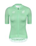MONTON Cycling short sleeve jersey - SKULL III LADY - green/white