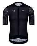 MONTON Cycling short sleeve jersey - SKULL SYMBOLS - black/white