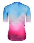 MONTON Cycling short sleeve jersey - SKULL NORTHERNLIGHTS LADY - blue/bordeaux/pink