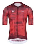 MONTON Cycling short sleeve jersey - SKULL SMEARSPACE - red