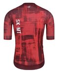 MONTON Cycling short sleeve jersey - SKULL SMEARSPACE - red