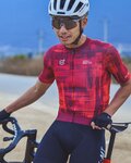 MONTON Cycling short sleeve jersey - SKULL SMEARSPACE - red