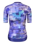 MONTON Cycling short sleeve jersey - SKULL OILPAINT LADY - purple/blue