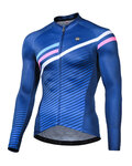 MONTON Cycling summer long sleeve jersey - FLYBY SUMMER - blue