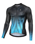 MONTON Cycling summer long sleeve jersey - SPIRIT SUMMER - blue/black
