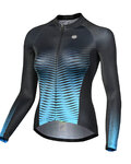 MONTON Cycling summer long sleeve jersey - SPIRIT LADY SUMMER - blue/black