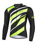 MONTON Cycling summer long sleeve jersey - FERNWAR SUMMER - black/green