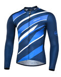 MONTON Cycling summer long sleeve jersey - FERNWAR SUMMER - black/blue
