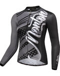 MONTON Cycling summer long sleeve jersey - FERNYARN LADY SUMMER - black/grey