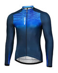 MONTON Cycling winter long sleeve jersey - PHANTOM WINTER - black/blue