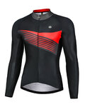 MONTON Cycling winter long sleeve jersey - LELOI WINTER - red/black