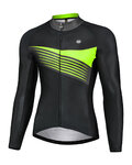 MONTON Cycling winter long sleeve jersey - LELOI WINTER - black/green