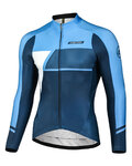 MONTON Cycling winter long sleeve jersey - SIMPO WINTER - blue