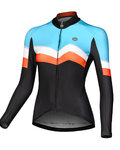MONTON Cycling summer long sleeve jersey - WINLAN LADY WINTER - blue/orange/black