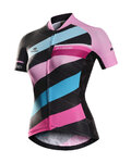 MONTON Cycling short sleeve jersey - DIMENSIONS LADY - pink/blue/black