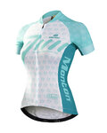 MONTON Cycling short sleeve jersey - REVELATION LADY - turquoise/white
