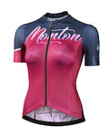 MONTON Cycling short sleeve jersey - BOUDARY LADY - red/purple