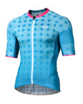 MONTON Cycling short sleeve jersey - RUBBER CHAIN - turquoise