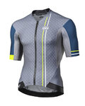 MONTON Cycling short sleeve jersey - VENUCIA - yellow/blue/grey