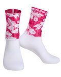 MONTON Cyclingclassic socks - WILDFLOWER - white/red