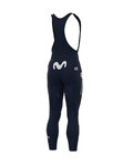 ALÉ Cycling long bib trousers - MOVISTAR 2020 WINTER - blue