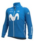 ALÉ Cycling thermal jacket - MOVISTAR 2021 WINTER - light blue