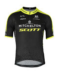 GIORDANA Cycling short sleeve jersey - MITCHELTON-SCOTT '20 - black/yellow