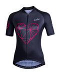 NALINI Cycling short sleeve jersey - AIS CHIC 2.0 LADY - black/pink