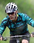 NALINI Cycling summer long sleeve jersey - AIS HILL MTB - black/green